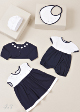 1368605 ABITO MAGLIA RIGHE BLU/CAMMELLO,1368608 ABITO BLU FIOCCHI MANICHE+STRASS DAVANTI,1368804 PELLICCIA MIELE POLSI MAGLIA,1368920 GIACCHINA BLU MAGLIA COLLO PELLICCIA, 
