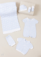 1360106 COPERTA PANNA TRECCIA PROF. CELESTE,1360209 CUFFIA PANNA TRECCE PROF CELESTE,1361106 TUTINA PANNA PROF CEL TRECCE AP.DAVANTI,1361110 TUTINA CELESTE CON CAPPUCCIO, 
